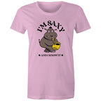 I'm Saxy And I Know It, Saxophone Hippo - Womens T-shirt Pink Womens T-shirt animal Music Printed In Australia