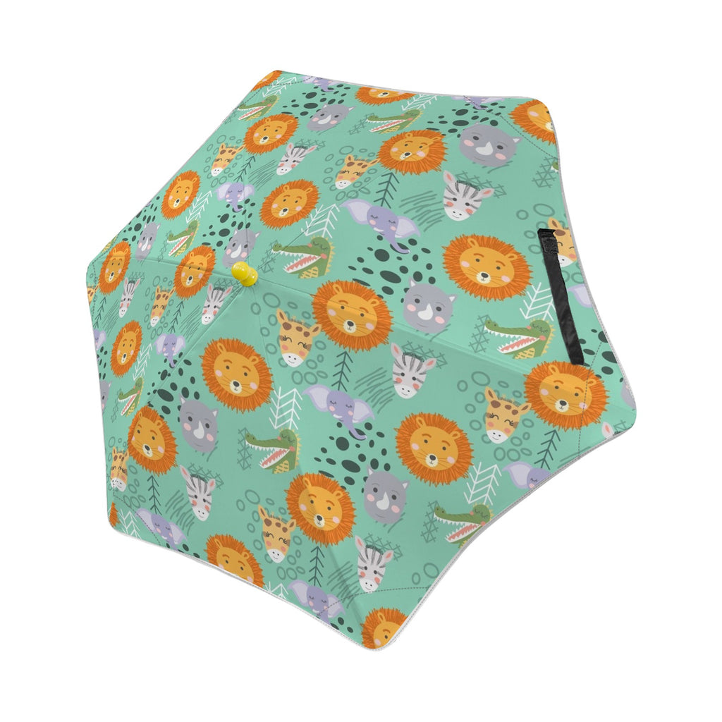 Safari Animals Kids Safe Round Corner Umbrella