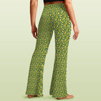 Happy Bananas High Waist Crossover Tummy Control Flare Leggings High Waist Flare Leggings Food Printed Offshore