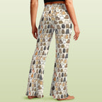 Lots Of Cats High Waist Crossover Tummy Control Flare Leggings High Waist Flare Leggings animal Printed Offshore