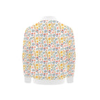 Boho Flowers And Leaves Kids Bomber Jacket Kids Bomber Jacket Plants Printed Offshore