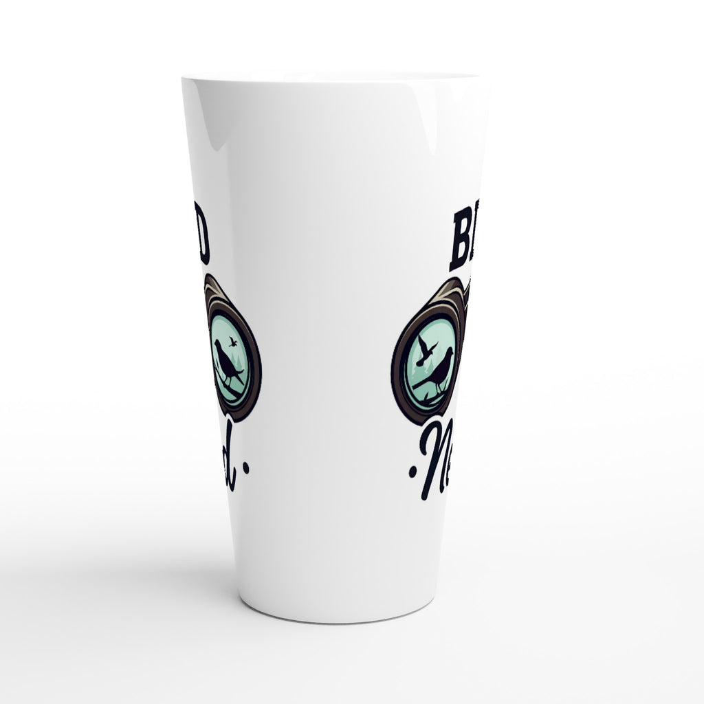 Bird Nerd - White Latte 17oz Ceramic Mug Latte Mug animal Globally Fulfilled