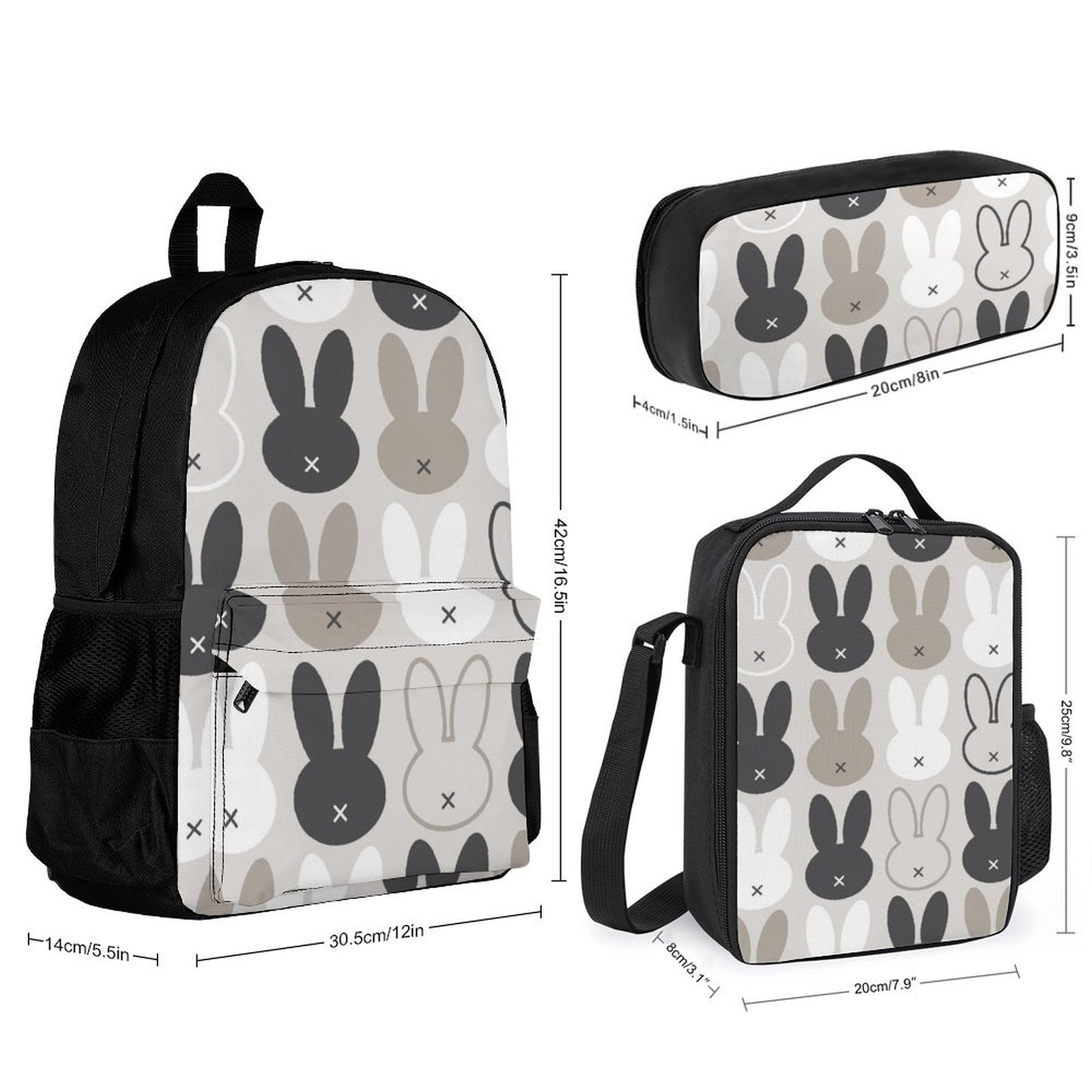Bunnies - Three Piece Backpack Set