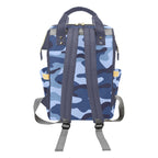 Blue Camouflage - Multi-Function Backpack, Nappy / Diaper Bag