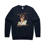 My Alone Time Is For Everyone's Safety AS Colour Stencil Crew Sweatshirt Unisex Navy Sweatshirt Printed In Australia