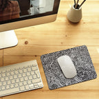 Black And White Leather Mouse Pad Leather Mouse Pad Printed Offshore