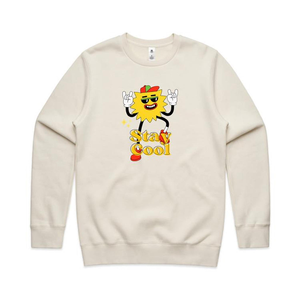 Stay Cool - AS Colour Stencil Crew Ecru Sweatshirt Printed In Australia