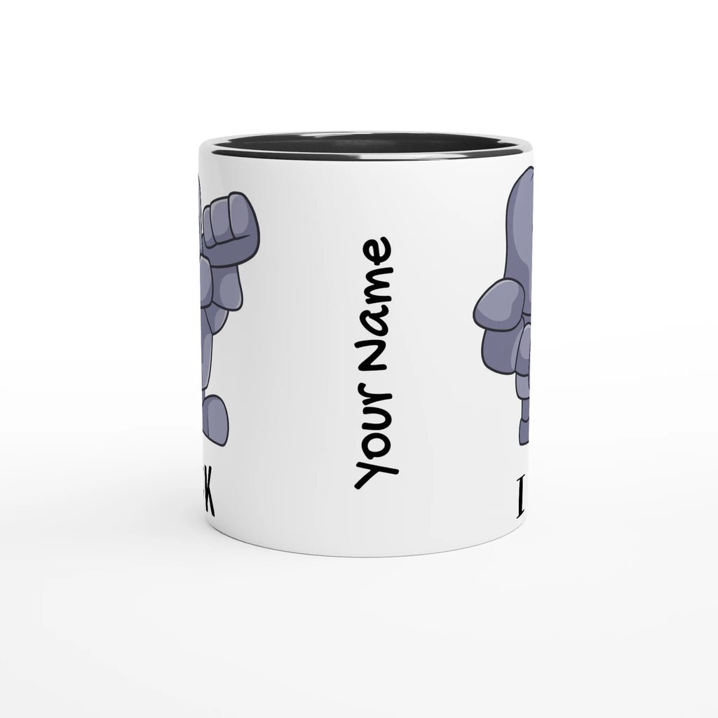 Pesonalise - I Rock - White 11oz Ceramic Mug Personalised Mug customise Globally Fulfilled Music personalise