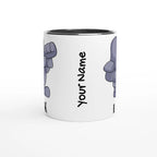 Pesonalise - I Rock - White 11oz Ceramic Mug Personalised Mug customise Globally Fulfilled Music personalise