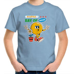 A Little Ray Of Sunshine - Kids Youth T-Shirt Carolina Blue Kids Youth T-shirt Positivity Printed In Australia