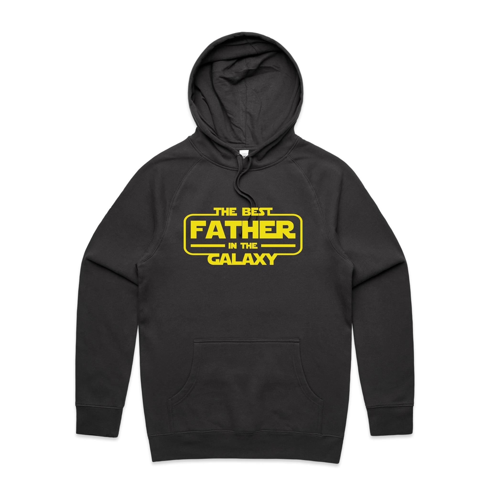 The Best Father In The Galaxy - Mens Hoodie Coal Mens Hoodie Dad Printed In Australia