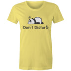 Panda, Don't Disturb - Womens T-shirt Yellow Womens T-shirt animal Printed In Australia