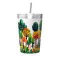 Colourful Forest Trees Small Stainless Steel Travel Mug Cup 12oz/350ml