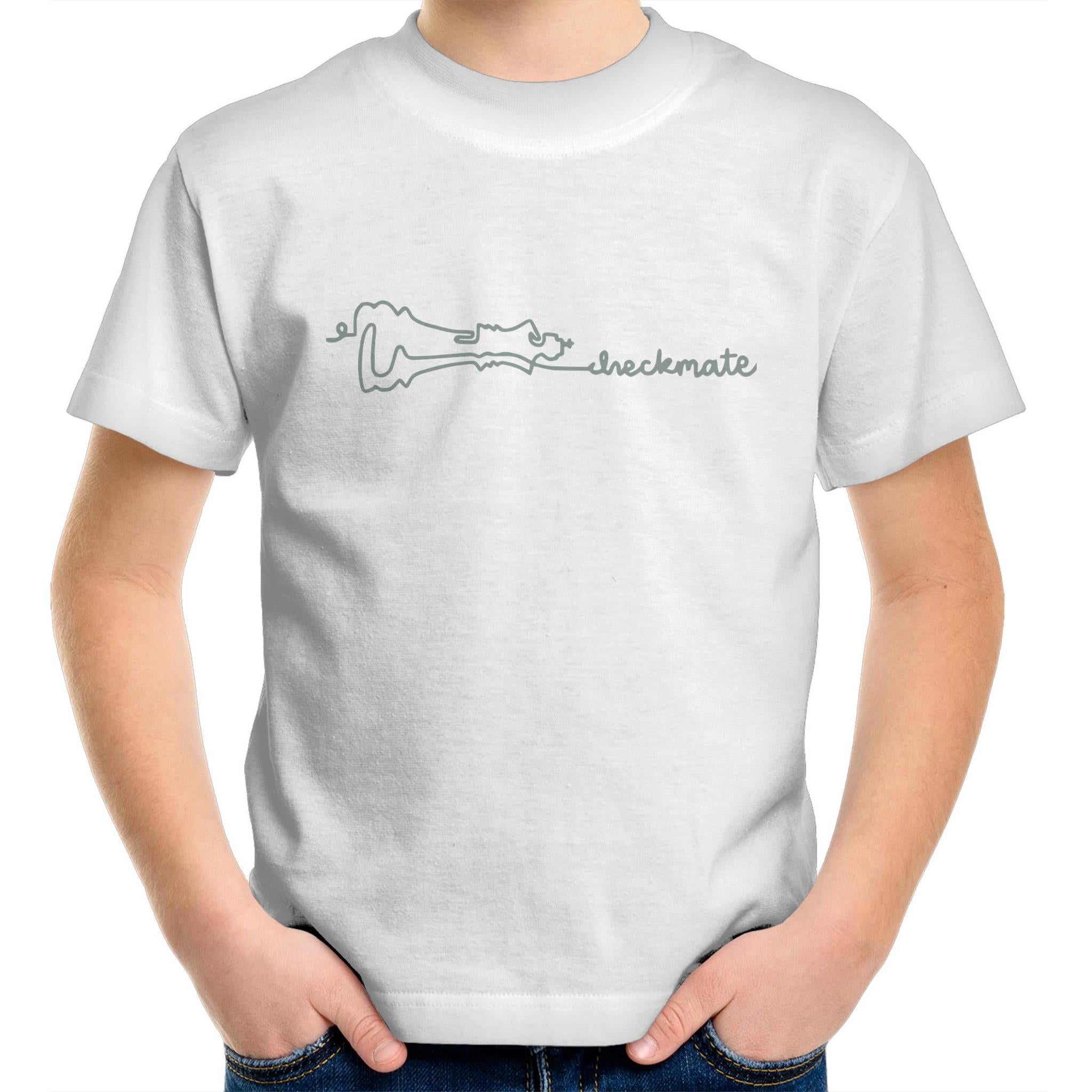 Checkmate, Chess - Kids Youth T-Shirt White Kids Youth T-shirt Chess Games Printed In Australia