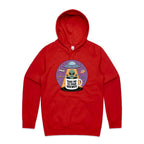 Coffee, Alien, UFO, Take Me To Your Brewer Men's AS Colour Hoodie Red Mens Hoodie Coffee Printed In Australia Sci Fi