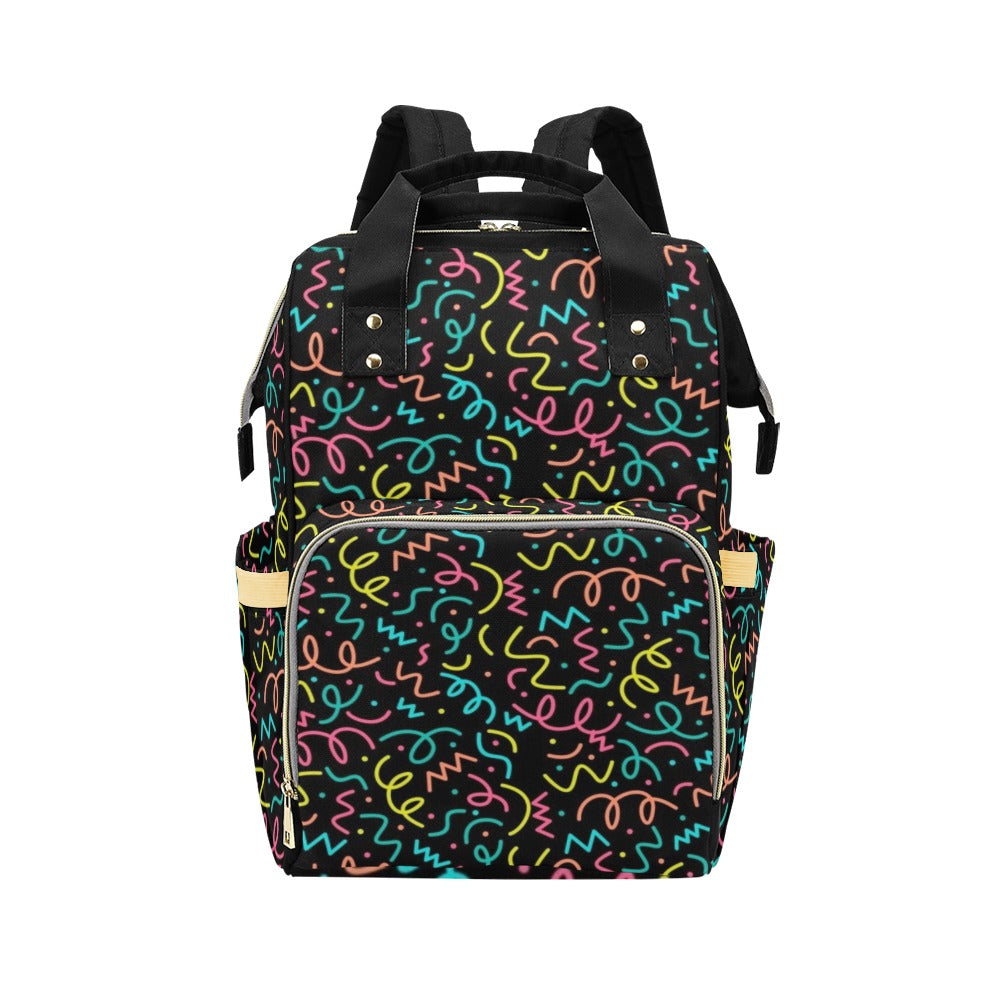 Squiggle Time - Multi-Function Backpack, Nappy / Diaper Bag