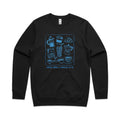 Maybe Coffee Is Addicted To Me AS Colour Stencil Crew Sweatshirt Unisex Black Sweatshirt Coffee Printed In Australia