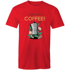 But First, Coffee - Mens T-Shirt Red Mens T-shirt Coffee Printed In Australia