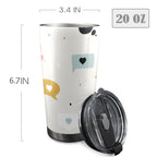 Love Message - 20oz Mobile Tumbler with Lid (Black Lock) 20oz Travel Mug Love Printed Offshore
