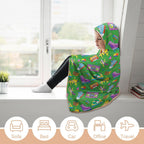 Bright 80's Kids Hooded Blanket 100cm x 130cm