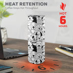 Black And White Dogs - 20oz Tall Skinny Tumbler with Lid and Straw