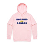 Rocking This Dad Bod - Mens Hoodie Pink Mens Hoodie Dad Printed In Australia