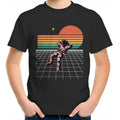 Retro Astronaut - Kids Youth T-Shirt Black Kids Youth T-shirt Printed In Australia Space