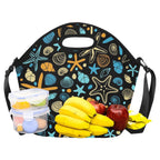 Starfish And Shells - Neoprene Lunch Bag Neoprene Lunch Bag Printed Offshore