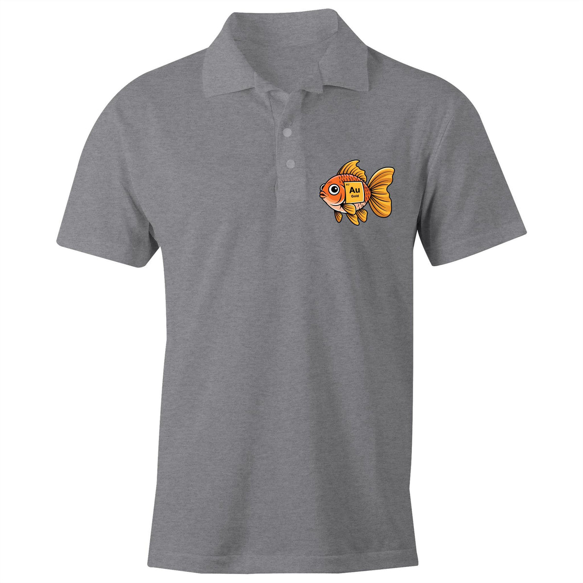 Gold Fish Periodic Table AS Colour Chad Polo Shirt