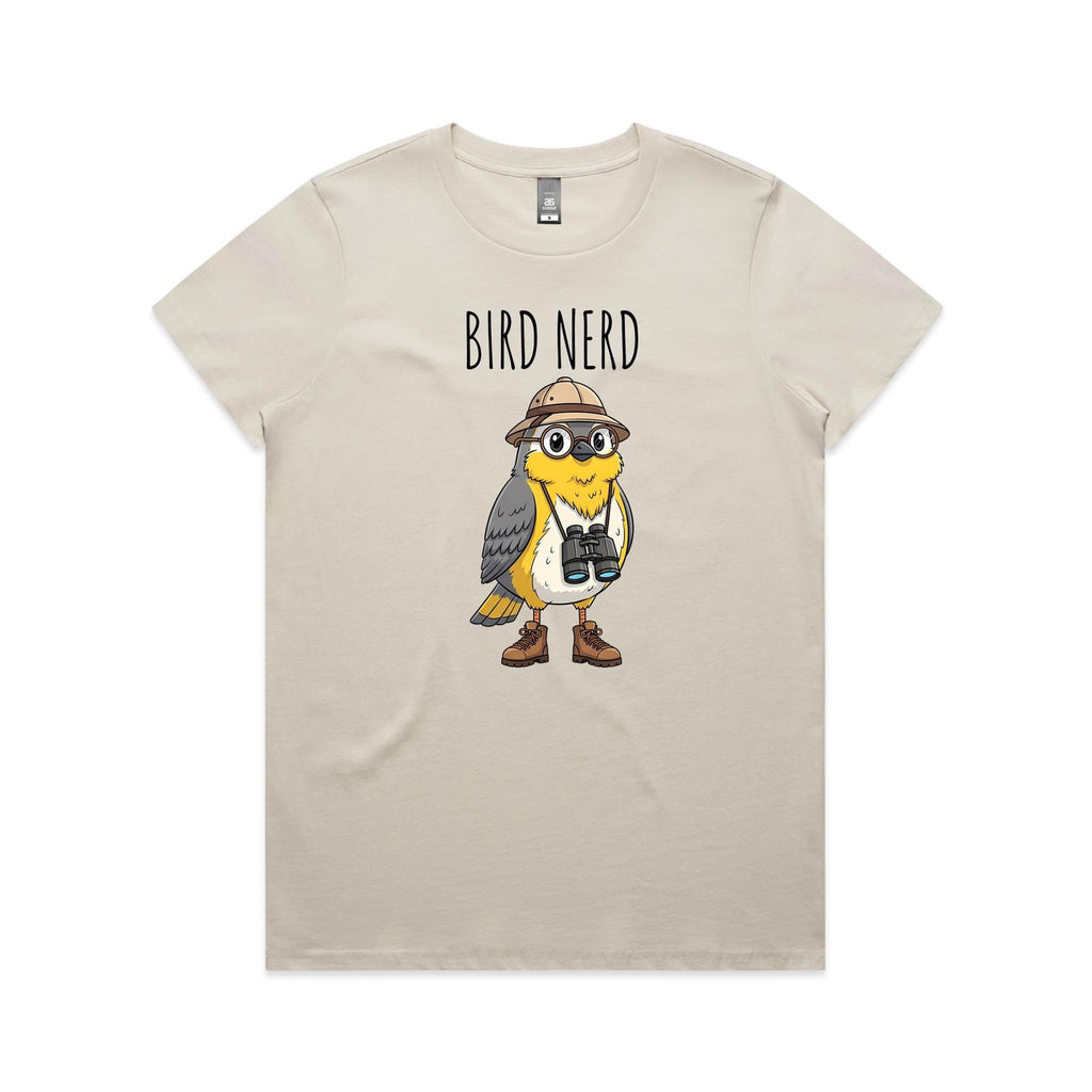 Bird Nerd 2 Women's AS Colour T-shirt Bone Womens T-shirt animal Birds Printed In Australia