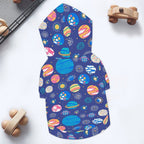 Planets On Blue Pet Hoodie (Small Size)