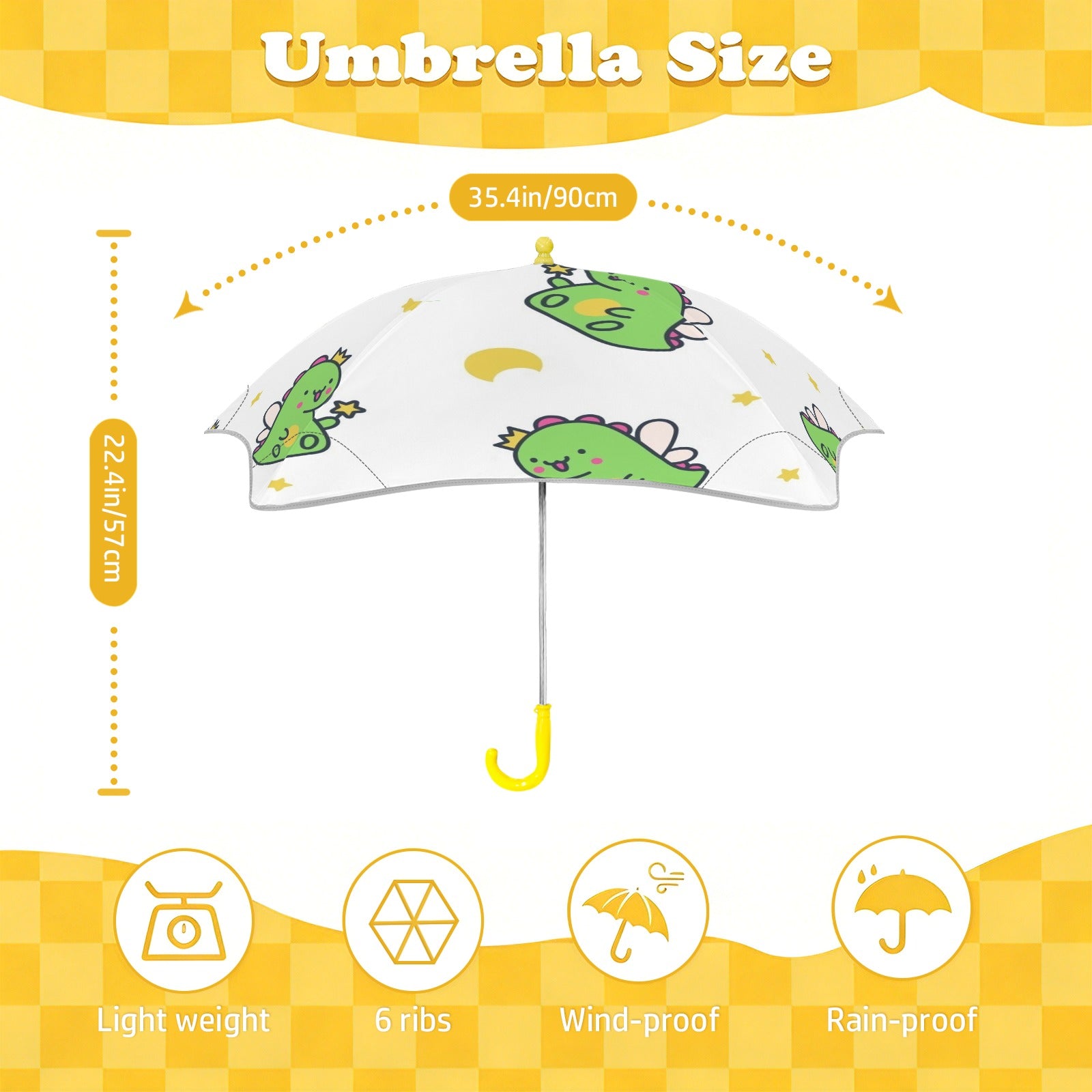Dinosaur Fairy Kids Safe Round Corner Umbrella Kids Safe Round Corner Umbrella animal Printed Offshore