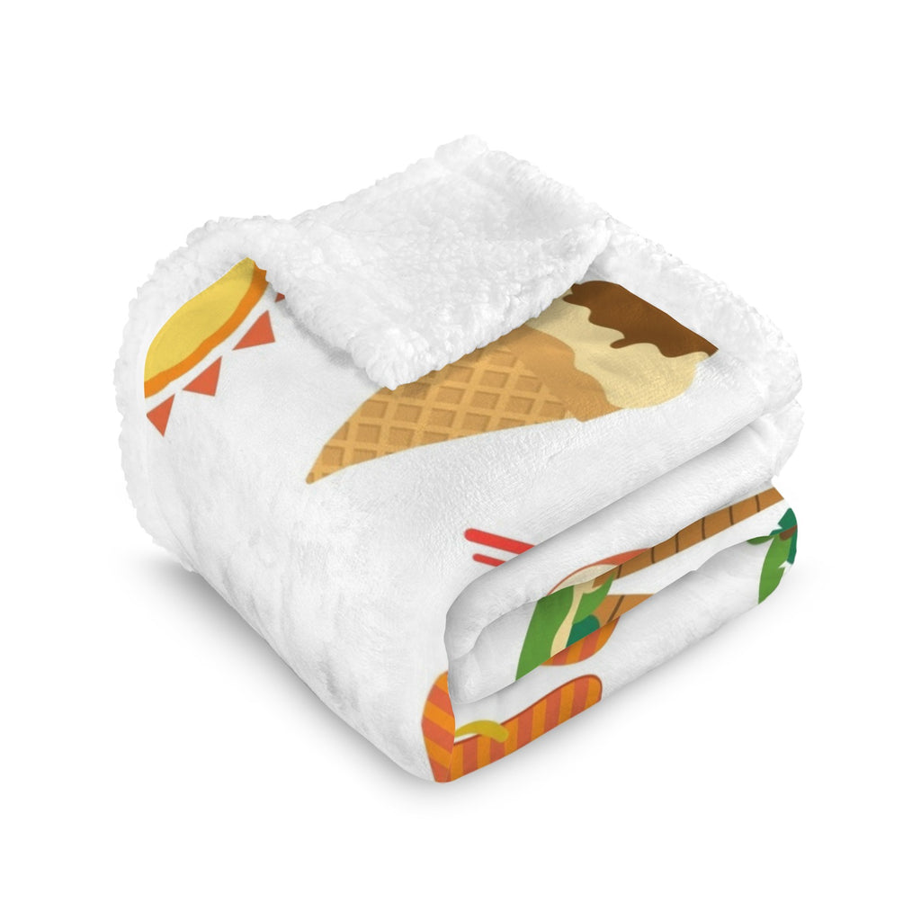 Beach Time - Double-Layer Fleece Blanket 51"x59"