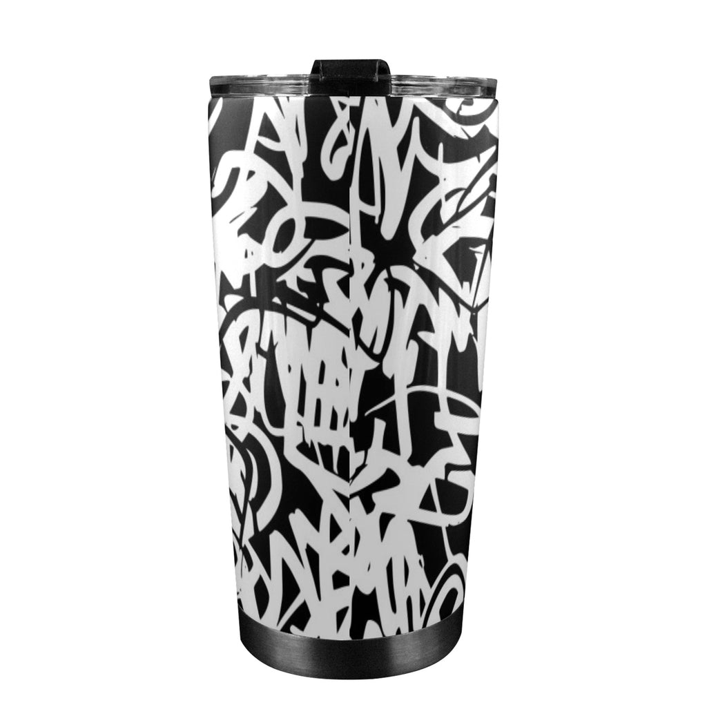 Graffiti - 20oz Mobile Tumbler with Lid (Black Lock) 20oz Travel Mug Printed Offshore