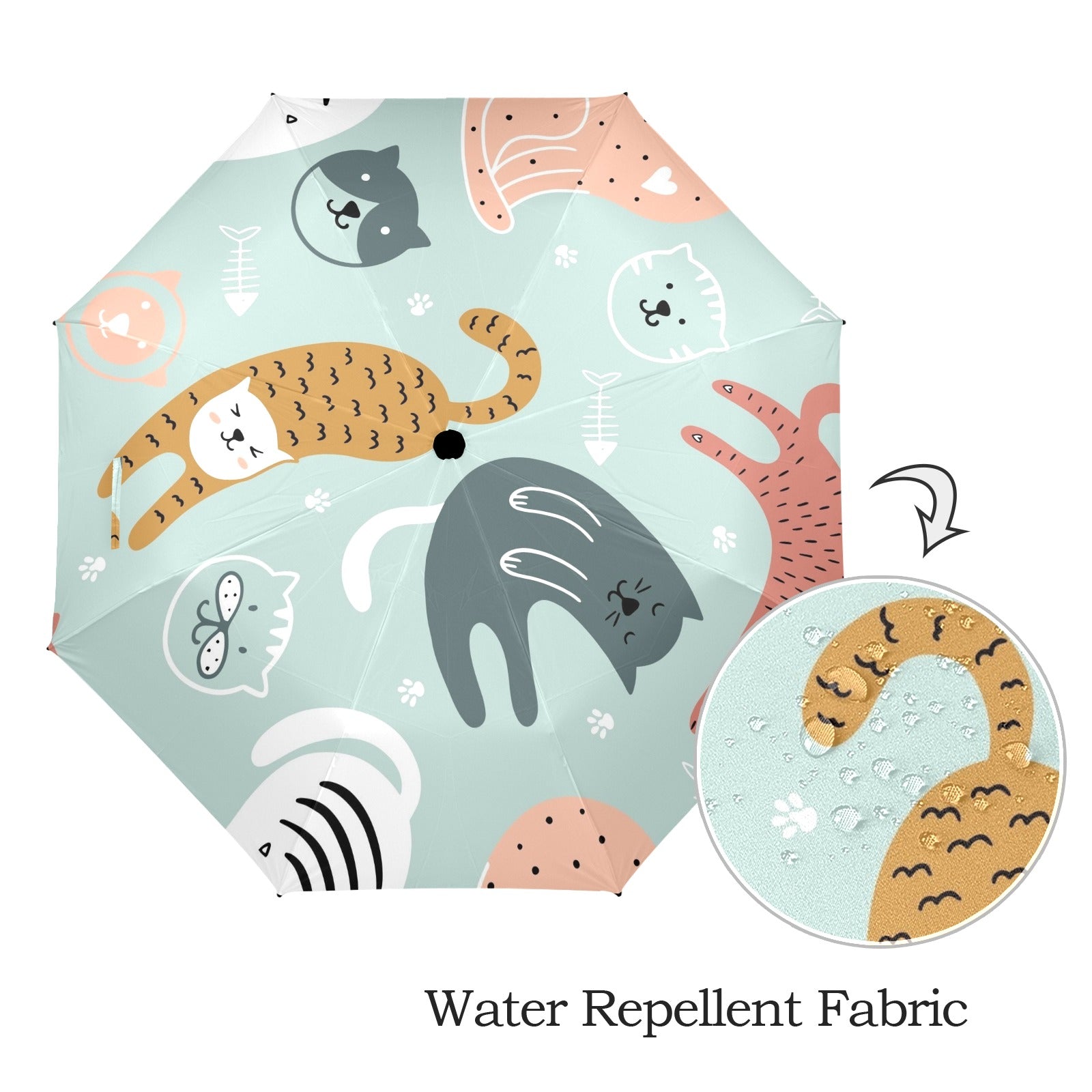 Cat Stretch - Semi-Automatic Foldable Umbrella (Model U12) Semi-Automatic Foldable Umbrella (U12)