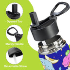 Cute Cartoon Cupcake 12oz Kids Water Bottle with Straw Lid