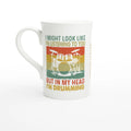 Personalised Drummer, In My Head I'm Drumming White 10oz Porcelain Slim Mug Default Title Personalised Porcelain Mug Globally Fulfilled Music