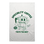 Specialty Coffee - AS Colour Tea Towel White One Size Tea Towel Coffee Printed In Australia