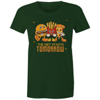 The Diet Starts Tomorrow, Hamburger, Fries, Pizza - Womens T-shirt Forest Green Womens T-shirt Food Printed In Australia