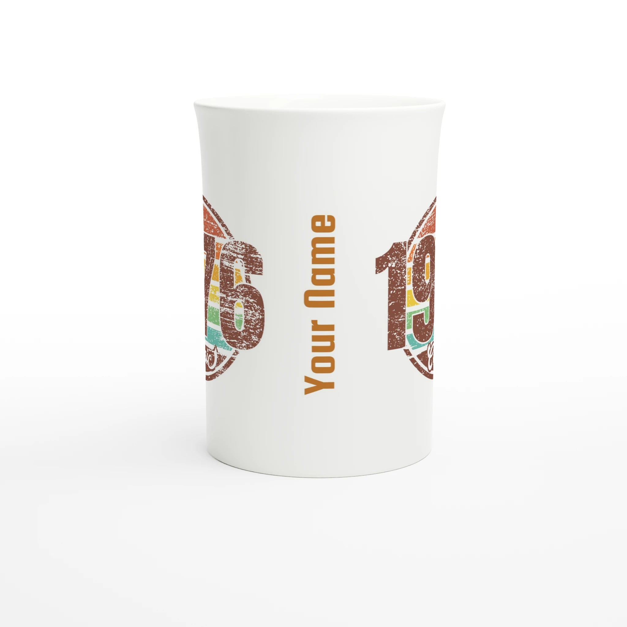 Personalised - 1976 Classic - White 10oz Porcelain Slim Mug Personalised Porcelain Mug Globally Fulfilled