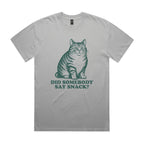 Cat, Did Somebody Say Snack AS Colour Heavy Faded Tee Unisex Faded storm Heavy Faded T-shirt animal Food Printed In Australia