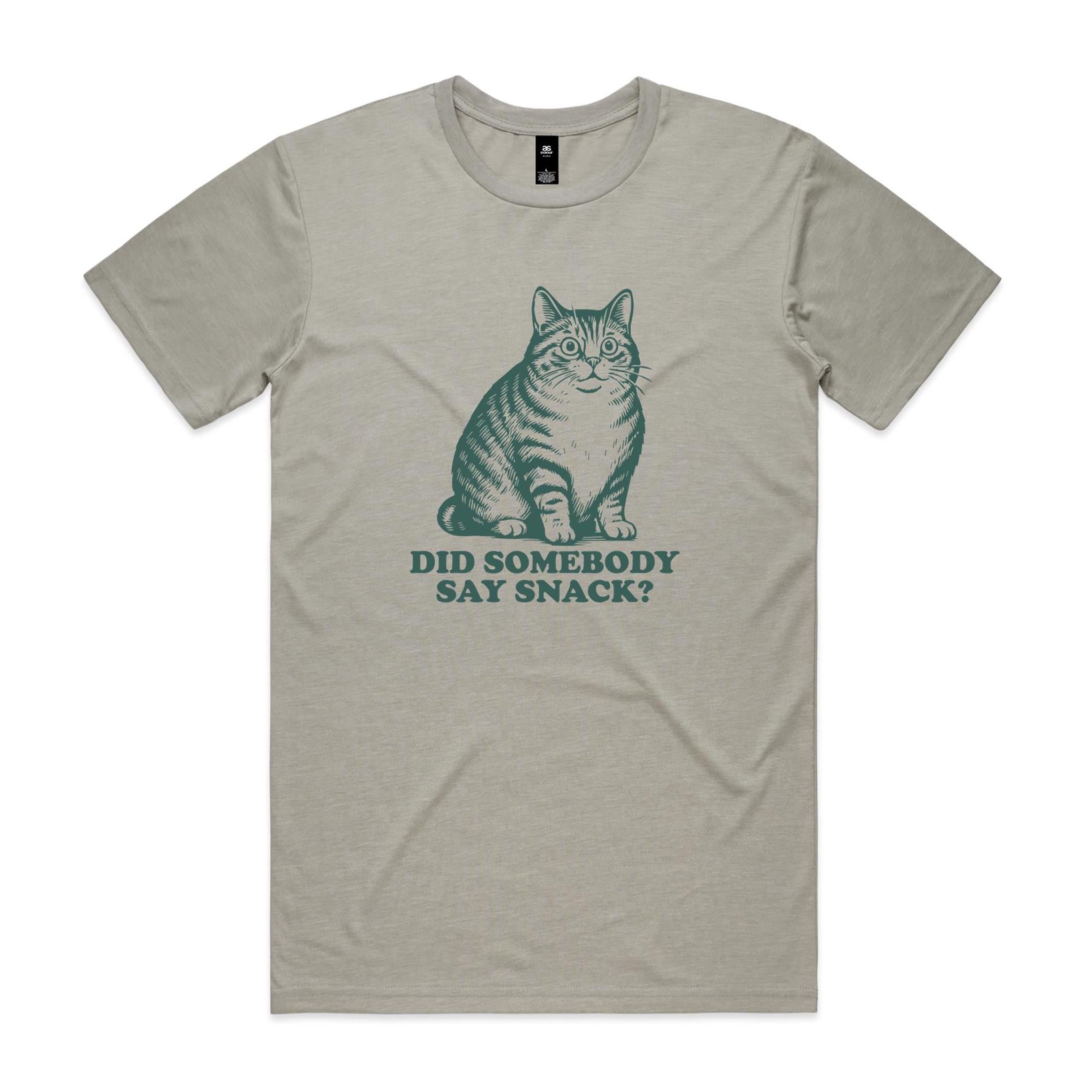 Cat, Did Somebody Say Snack? - Mens T-shirt