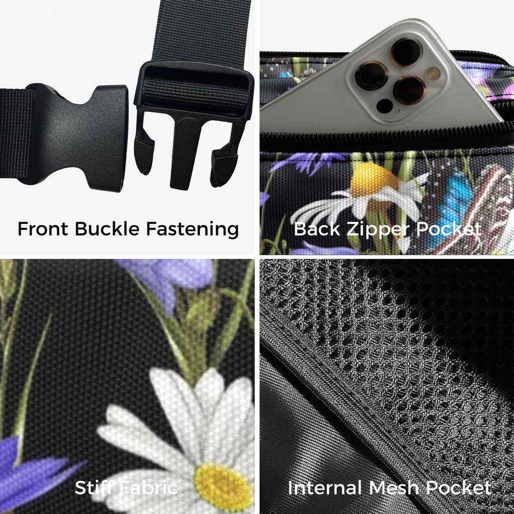 Butterfly Flowers - Belt Bag