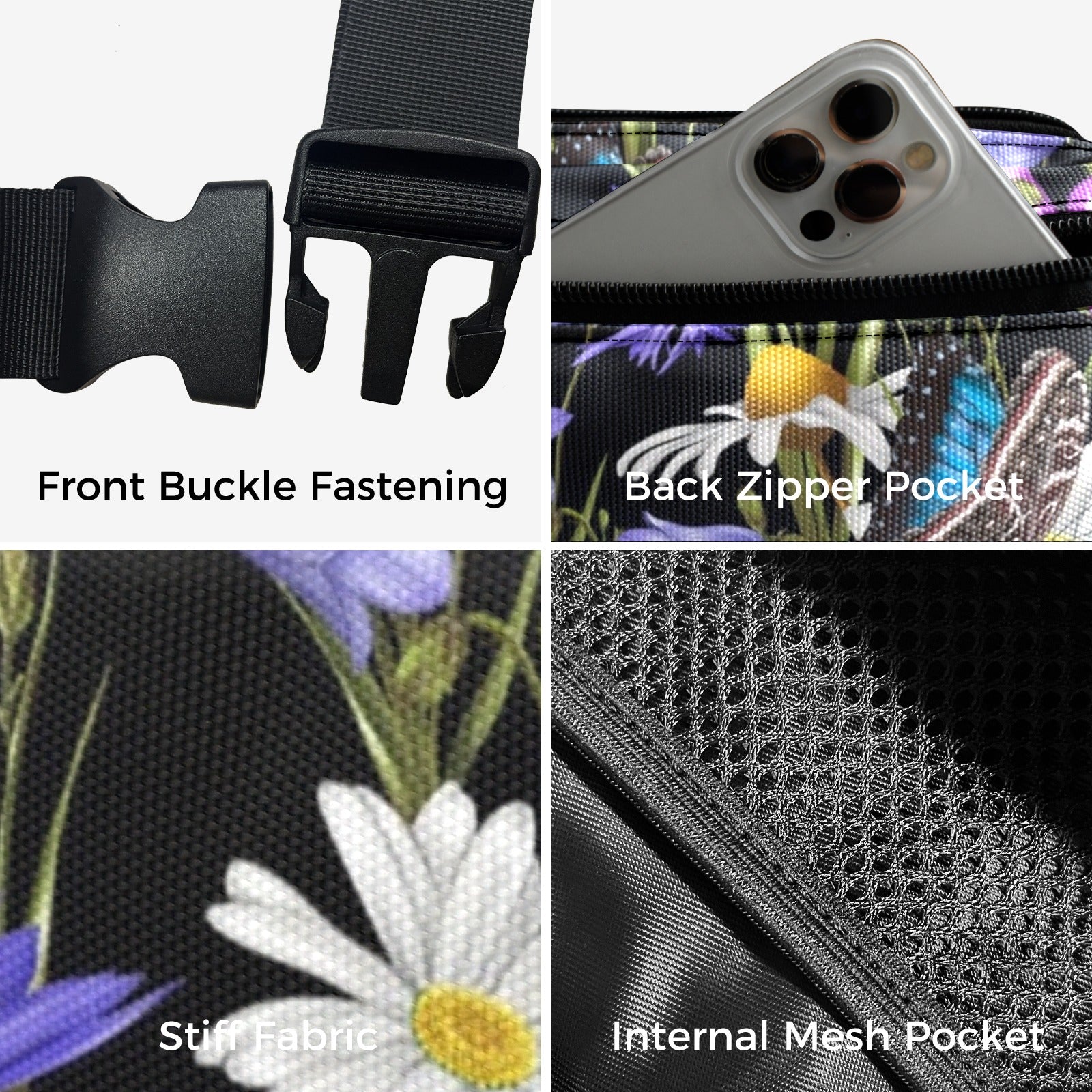 Butterfly Flowers - Belt Bag