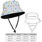 Abstract Cute Flowers Kids Bucket Hat Kids Bucket Hat Plants Printed Offshore