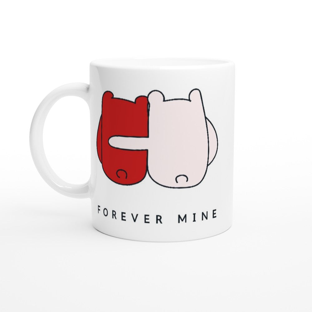 Forever Mine - White 11oz Ceramic Mug White 11oz Mug animal Globally Fulfilled love