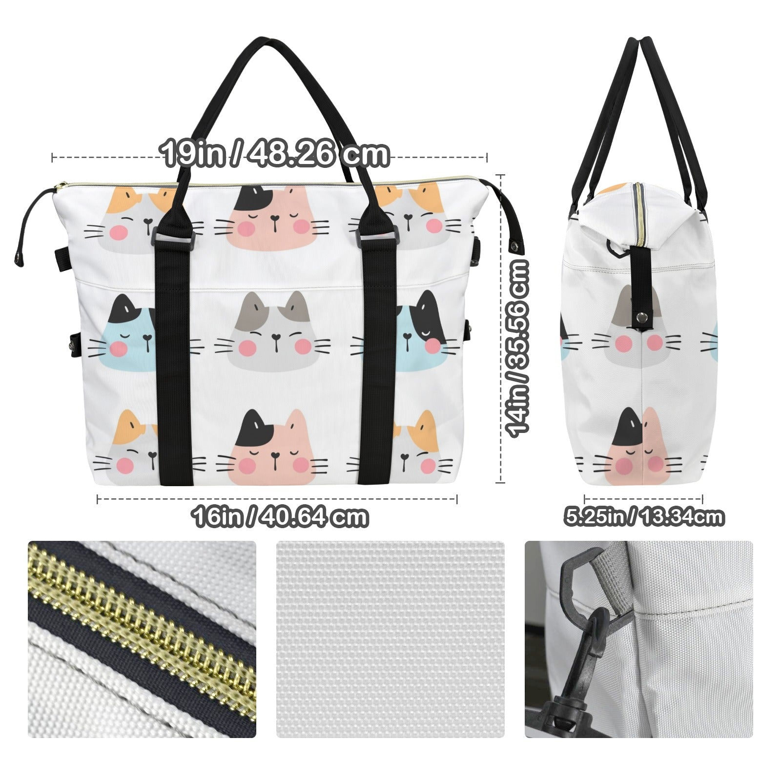 Cat Faces Duffle Bag-Simple (Model 1715) Duffle Bag-Simple (1715)