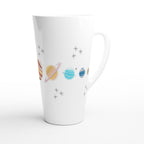 Solar System Planets - White Latte 17oz Ceramic Mug Latte Mug Globally Fulfilled Space