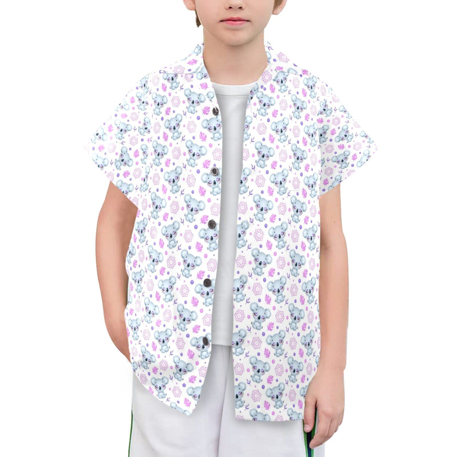 Zen Koala Senior Kids Hawaiian Shirt