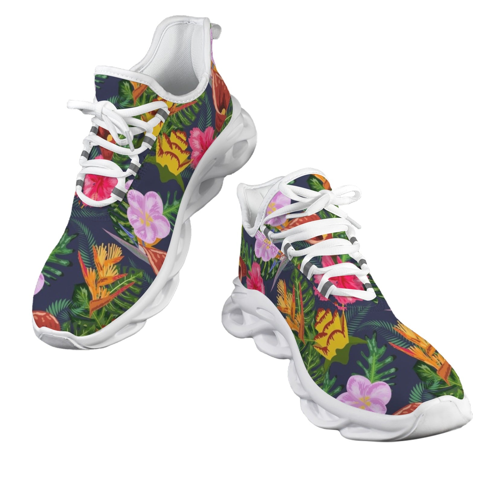 Tropical Floral Women's Twisted Sole Sneakers